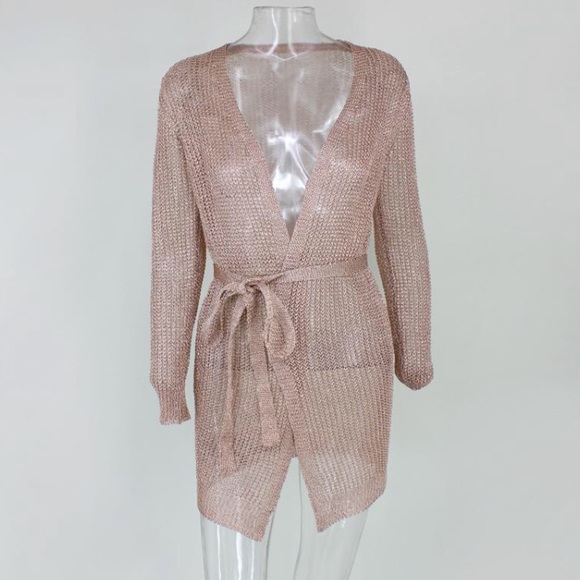 NEW! Rose Gold Mesh Dress / Beach Cover-up - Picture 4 of 7